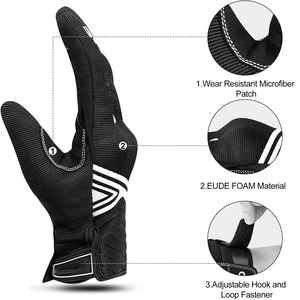 Gants de moto personnalisables avec paume et doigts en mousse, absorbant efficacement les chocs et la saleté. - Product Image 5