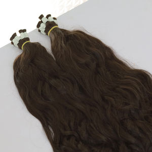 Extensions de cheveux vierges Remy européennes en vrac, donneur unique, cheveux humains teints en mèches, prix de gros - Product Image 1