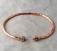 Bracelet magnétique en cuivre pur fait main, forme boule, finition polie, pour femmes et hommes, bien-être ayurvédique, bijoux de mode, anniversaire