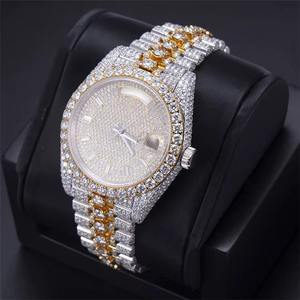 Reloj de Pulsera de Lujo con Diamantes de Moissanita, Estilo Hip Hop, Totalmente Cubierto de Piedras, para Hombre - Product Image 5