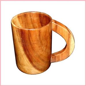 Mug à café en bois durable, réutilisable, style japonais, tasse à bière peinte, vaisselle écologique pour la cuisine - Product Image 3