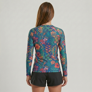 Nouvelle conception, haute qualité, légers et confortables, rashguards pour femmes pour la remise en forme et l'entraînement en toutes saisons, couleur personnalisée. - Product Image 3