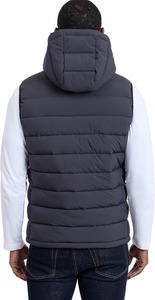 Chaleco Acolchado Blanco con Capucha para Hombre, Sin Mangas, Cierre Frontal, Cortavientos, Ropa Casual de Invierno - Product Image 6