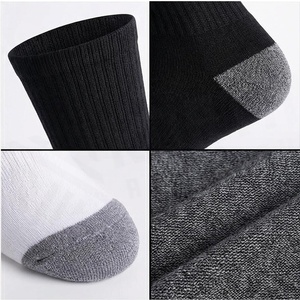 Crew <b>Socks</b> Solid Color Cotton Breathable Men Women Daily Wear Spring Season Adult Regular Fit Knitted <b>Socks</b> - Product Image 4