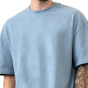 เสื้อยืดผู้ชายไซส์ใหญ่ สีพื้น ผ้าฝ้าย แขนสั้น คอกลม สไตล์ลำลอง สตรีทแวร์ ดีไซน์ไหล่ตก ความยาวปกติ - Product Image 6