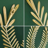 Arte de Pared con Marco Personalizable Moderno, Hojas Metálicas en Tonos Cálidos, Decoración para el Hogar de Alta Calidad, Diseño de Kraft Wuiop34