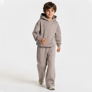 Sweat-shirts à capuche décontractés et respirants pour garçons, avec détails contrastants, en polaire premium, coupe oversize, vente en gros - Product Image 6