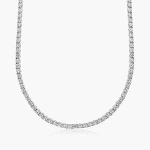 Collar de Diamantes Cultivados en Laboratorio, Oro Blanco de 14K, Corte Brillante, Certificado IGI, Joyería de Lujo para Compromiso y Boda, Chapado en Rodio - Product Image 1