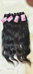 Cabello Humano Indio Virgen en Trama, 28 Pulgadas, Textura Ondulada Natural, Grado Remy, Cutícula Alineada en la Misma Dirección, 100 Gramos por Paquete - Product Image 4