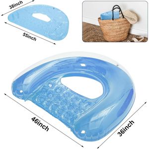 Set di 4 Galleggianti per Piscina dal Design Minimalista, Sedia Amaca con Cuscino per Relax e Tempo Libero - Product Image 1