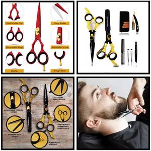 Ciseaux de coiffure professionnels en acier inoxydable 440C, lame tranchante, manche long, pour droitiers, ciseaux de coupe de cheveux - Product Image 3