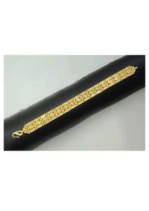 Bracelet pour homme en or jaune 22 carats avec un design de maillons lourdement sculptés, finition haut de gamme, bijoux traditionnels et modernes de luxe pour un usage quotidien - Product Image 3