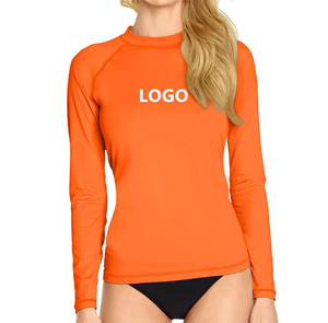 Wholesale Oem Rahsguards <b>Compression</b> Shirts Long Sleeve Uv protection Upf50 <b>Womens</b> Rash Guard Swim Surf Running Fitness Shirts - Product Image 5