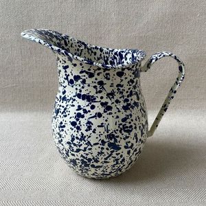 Shaded Pitcher With Blue Floral Pattern And <b>Yellow</b> Handle For Dining Use - Product Image 6