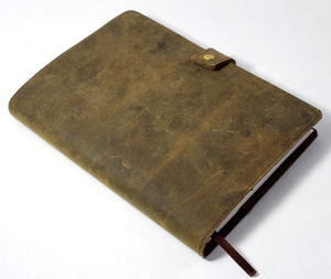 Carnet en cuir de luxe avec logo personnalisé - Agenda promotionnel scolaire de 100 pages avec ruban, journal de gratitude - Product Image 2