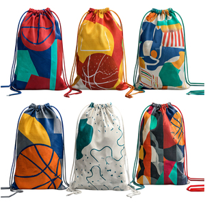 Gym Drawstring <b>Backpack</b> Water Resistant String Bags Sportswear <b>Backpack</b> Gym Bags Side Pocket Basketball Bag - Product Image 1