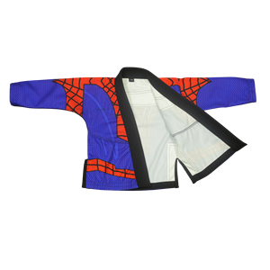 เสื้อแจ็คเก็ตคิมโน BJJ ลายสไปเดอร์แมน สีน้ำเงินแดง พิมพ์ลายแบบ Sublimation Transfer ระบายอากาศได้ดี เหมาะสำหรับผู้ใหญ่ทุกเพศ ใช้สำหรับศิลปะการต่อสู้ - Product Image 4