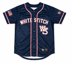 Maillot de baseball République Dominicaine unisexe, manches trois quarts, blanc, 100% polyester, antibactérien, col en V, sangle en T, sublimé - Product Image 1