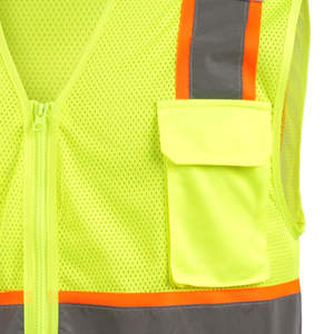 Gilet de sécurité ANSI Classe 2, imperméable, séchage rapide, respirant, unisexe, pour travaux de construction en bord de route, réfléchissant - Product Image 5