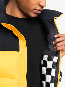 Gilet matelassé jaune de haute qualité pour homme, col montant, fermeture éclair, coupe-vent, décontracté, vêtement d'extérieur d'hiver sans manches, OEM - Product Image 3