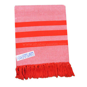 Manta tejida granate presupuesto venta al por mayor edición Handloom algodón manta tejida artesanía sostenible patrón de rayas - Product Image 4