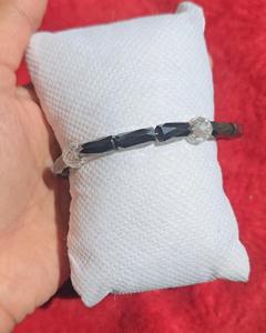 8mm White Round & Fancy-Shaped Faceted Moissanite <b>Bead</b> <b>Bracelet</b> Gift for Woman - Product Image 4