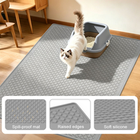 Alas Kucing Anti-Slip Anti-Tumpah dari Silikon Food-Grade yang Dapat Dicuci, Tahan Air, Mudah Dibersihkan, Desain Ringan