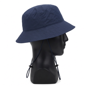 Unisex Fisherman Bucket <b>Hat</b> Solid Navy Blue Nylon Wide Brim Casual Outdoor Streetwear Fashion Adult Spring <b>Summer</b> - Product Image 6