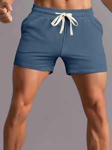 2026 Latest Custom Made Casual <b>Jeans</b> Shorts for <b>Men</b> Solid Pattern in Custom Color Mid Waist 100% Cotton Made in Pakistan - Product Image 4