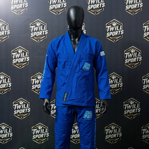 Custom <b>Blue</b> Brazilian Jiu Jitsu Gi Suit Heavyweight BJJ Kimono Uniform for Men Martial Arts Training - Product Image 2