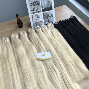 Extensiones de Cabello Liso Tejido a Máquina, Blanqueadas, al por Mayor, 100% Cabello Humano Virgen Vietnamita, Doble Trama - Product Image 1