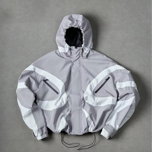Chaqueta con Capucha de Nylon y Algodón de Alta Resistencia, Estilo Urbano, Personalizable con Impresión por Transferencia Térmica - Product Image 3