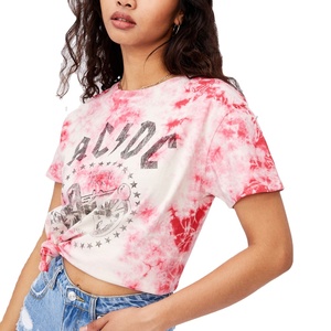 Camiseta OEM elegante con cuello redondo, nuevo estilo, colorido y atractivo, 100% algodón puro, para mujer. - Product Image 1