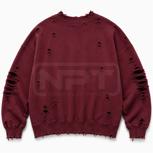 Sweat-shirts pour hommes en coton mélangé, streetwear personnalisé, OEM, faible MOQ, vente en gros, vêtements décontractés, fabricant d'usine - Product Image 2