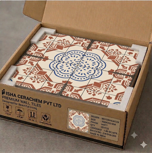 Azulejos de Pared Isha Cerachem Mediterranean Dusk de 300x300 mm, Azulejos de Cerámica Mate para Interiores, para Sala de Estar - Product Image 1