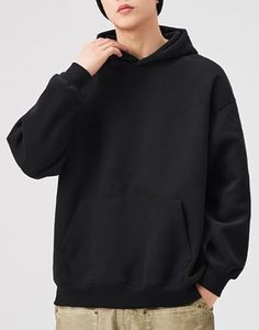 Sudaderas con Capucha para Hombre, Corte Holgado, Estilo Casual, Manga Larga, con Bolsillo - Product Image 3