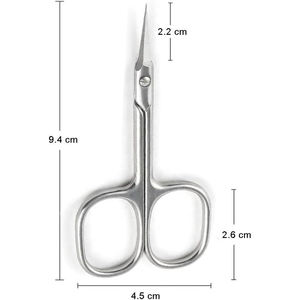 Ciseaux à cuticules en acier inoxydable poli miroir, courbés et tranchants, 9,4 cm, pour la beauté à domicile et en salon, manucure - Product Image 2