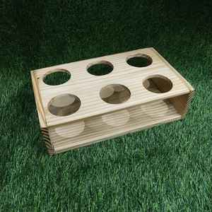 Bandeja de Degustación de Whisky de Madera Premium con Seis Portavasos a Precio Económico - Product Image 1