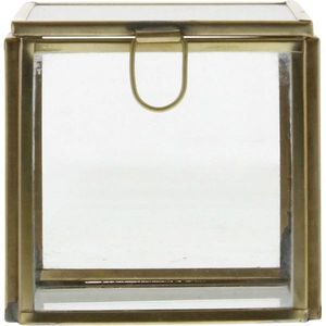 <b>Brass</b> <b>Lantern</b> With Glass Panels And Handle For Tea Light Candle Holders Home Decoration Heat Resistant - Product Image 5