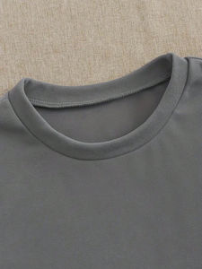 Conjunto de Shorts de Verano para Mujer, Color Sólido, Alta Calidad, 100% Algodón, Deportivo, Transpirable, Corte Regular, Camiseta y Shorts - Product Image 2