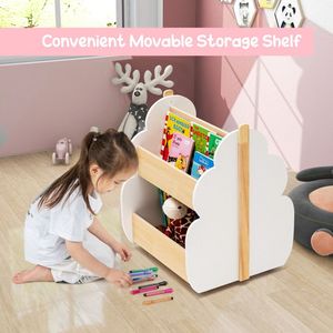 Libreria in legno per bambini con ruote universali altri mobili per bambini - Product Image 6