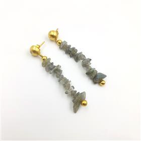 <b>AMETHYST</b> NUGGETS CHIPS HANGING GEMSTONE ROUND <b>STUD</b> <b>EARRINGS</b> <b>AMETHYST</b> GEMSTONE <b>EARRINGS</b> WHOLESALE WITH TRENDY DESIGN - Product Image 6