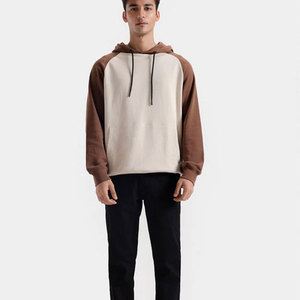 Meilleur pull à capuche pour l'hiver, streetwear pour homme, coupe classique, 100% coton molletonné, poche kangourou unie - Product Image 1