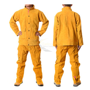 Trajes de Soldadura de Cuero Vacuno Reforzado, Ropa de Seguridad Industrial, Protección Contra Vapores, Resistencia al Calor de 500-1000°C - Product Image 1
