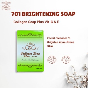 701 สบู่คอลลาเจนใส (สีเขียว) 85 กรัม กลีเซอรีน สำหรับผู้หญิงทุกสภาพผิว บำรุงผิวกระจ่างใสเปล่งประกาย - Product Image 1