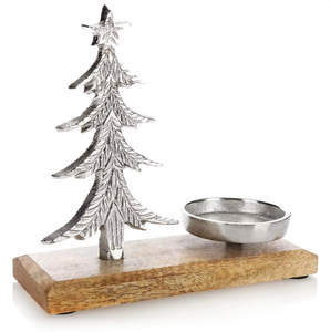 Support de bougie en aluminium pour bougies chauffe-plat, décoration de Noël pour la maison, pour la table des fêtes - Product Image 3