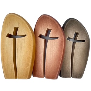 Cruces de madera con diseño recortado elegante para el hogar y la decoración religiosa Juego de cruces de madera Premium para exhibición espiritual cristiana - Product Image 1