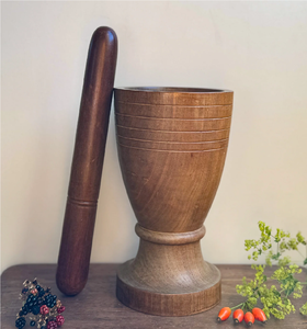 Mortar & Pestle Medicine And Garlic Masher Wholesale Supplier Wood Mortar Pestle Customized Logo Accepted - Product Image 3