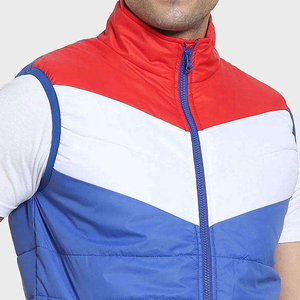 Chaleco Acolchado de Invierno para Hombre con Cuello Alto, Diseño Color Block, Cortavientos, Relleno de Poliéster, Cierre de Cremallera, Estilo Deportivo 2026 - Product Image 3