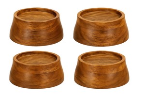 Juego de 4 Bloques Elevadores de Madera Artesanales para Muebles, Base de Elevación Resistente para Patas de Cama y Sofá, Acabado en Madera Natural - Product Image 5